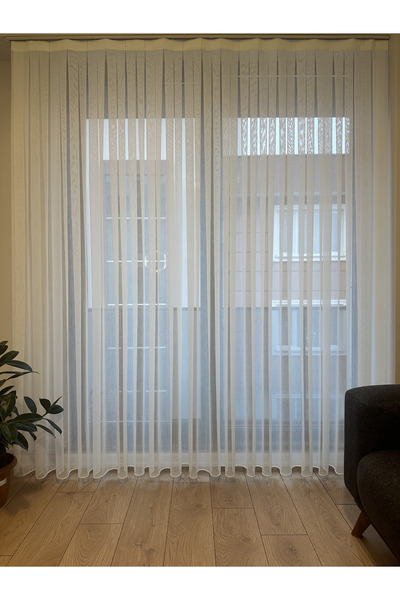 ervin Bamboo Tulle Curtain Ecru Does Not Want Ironing Non-Wrinkle 1/2 Sparse Pleat
