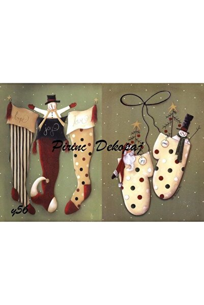 LİNEART ورق ديكوباج نحاسي بنمط عيد الميلاد رقم: عيد الميلاد 56 - 29 × 42 سم