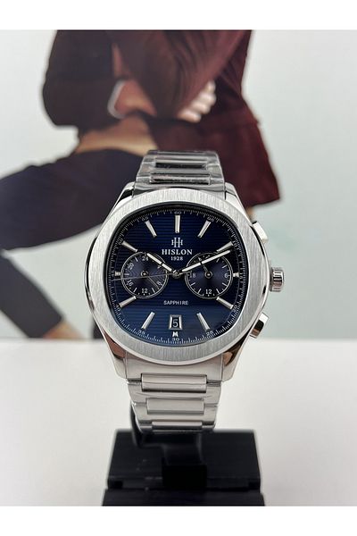 Hislon STEEL MEN'S WRISTWATCH DAMAT MODEL 5 ATM WATERPROOF