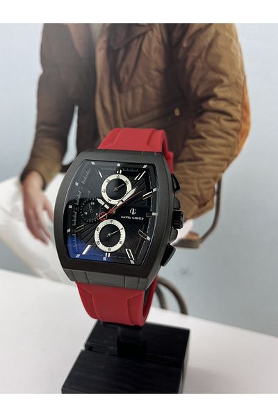 DAVID GUNER SPORTS CORNERED MEN'S WRISTWATCH 3 ATM WATERPROOF