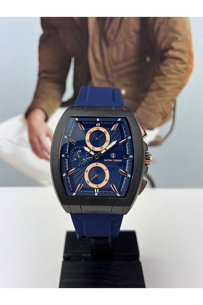 DAVID GUNER SPORTS CORNERED MEN'S WRISTWATCH 3 ATM WATERPROOF