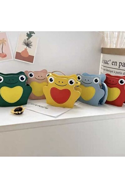 Clariss TRENDYHIM Sarı Kurbağa Figürlü Suni Deri Kız Çocuk Omuz Çantası