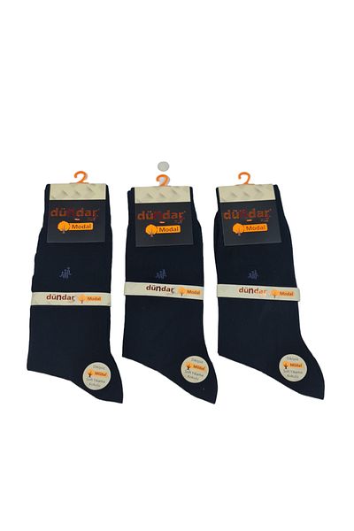 Dündar Ανδρικές κάλτσες 3 συσκευασιών Black Four Seasons Modal Socket