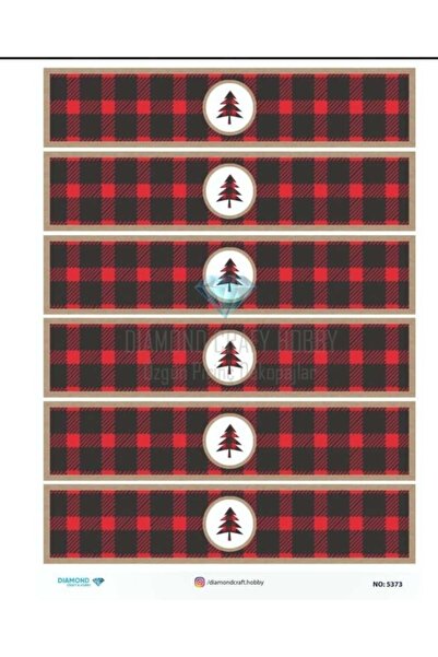 LİNEART Christmas Pattern Brass Decopage Paper No:Yilbaş15373- 29X42Cm