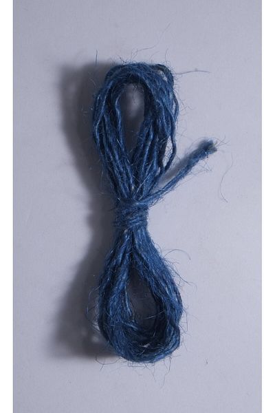 Eskişehir hobi sanat 3 μέτρα σκούρο μπλε χρώμα Σχοινί γιούτας χωρίς κερί Πάχος 1,3 mm Σχοινί καλαμιού Σχοινί κοντάρι