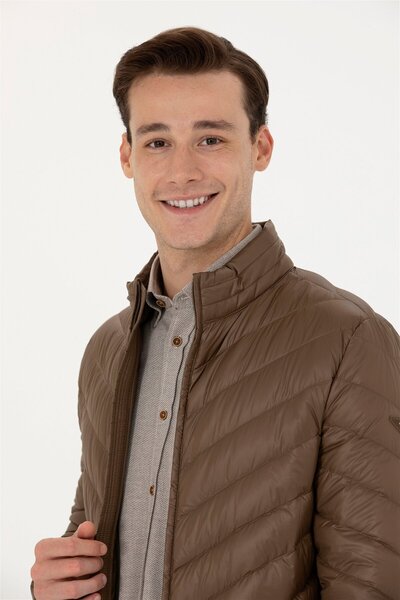 U.S. Polo Assn. Ανδρικό παλτό καρύδας