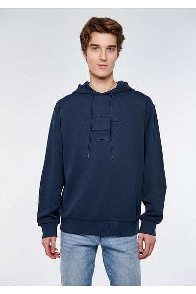 Mavi Φούτερ με στάμπα Superman Navy Blue Hooded 0611237 -70490