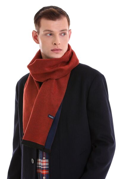 Hatemoğlu Navy Plain Double Sided Thin Scarf