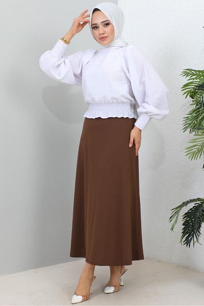 benguen 211 Mevlana Hijab Φούστα Καφέ