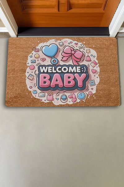 Valerine Life Welcome Baby Welcome Newborn Door Mat 45x70cm