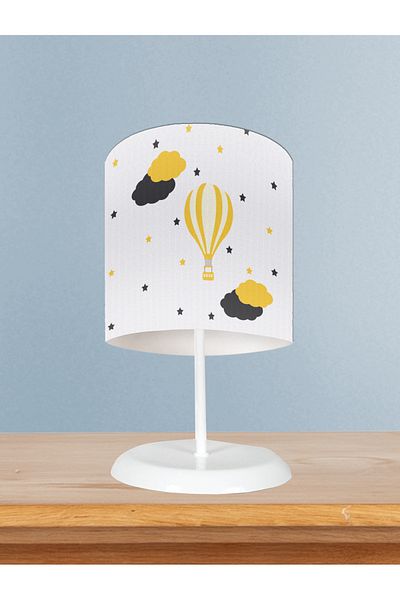 BAMBAŞKA MODA Baby and Children's Room Flying Balloon and Cloud Patterned Lampshade