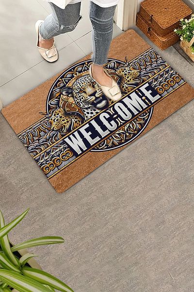 Valerine Life Welcome Door Mat with Tiger Figure 45x70cm
