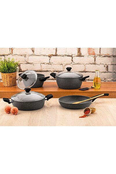 Evimsaray Zest Gusto 7 Parça Tencere Seti