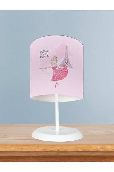 BAMBAŞKA MODA غرفة الأطفال والرضع راقصة الباليه فتاة برج ايفل منقوشة عاكس الضوء