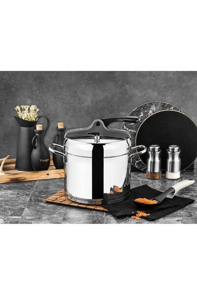 Evimsaray Zümrüt 6 Lt. Klasik Düdüklü Tencere Gri
