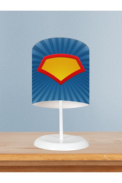 BAMBAŞKA MODA Baby and Children's Room Hero Logo Patterned Lampshade