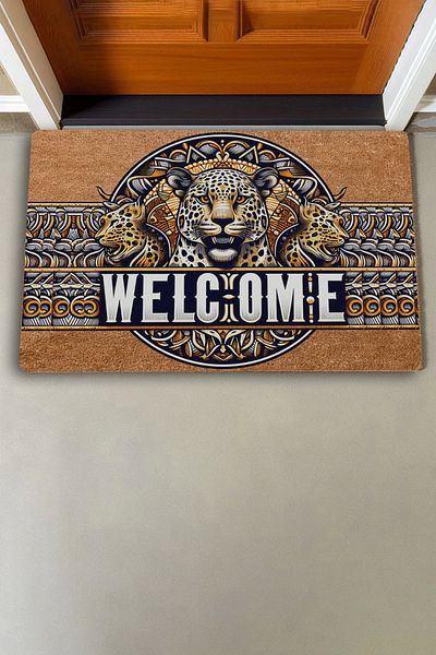 Valerine Life Welcome Door Mat with Tiger Figure 45x70cm