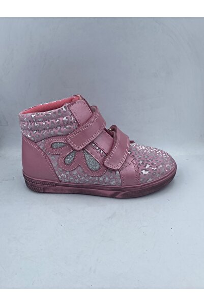 Bayrak Hakiki deri kız çocuk botu pinky