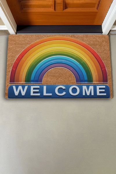 Valerine Life Rainbow Welcome Door Mat 45X70Cm