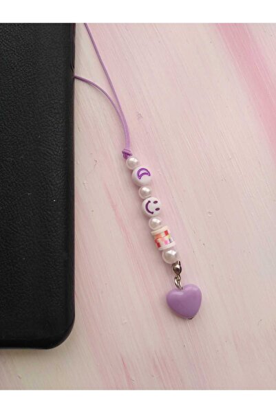 nasclaycollection حلية هاتف فيمو تشارم صغيرة باللون الأرجواني