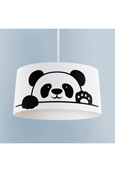 BAMBAŞKA MODA BEBEK VE ÇOCUK ODASI El Sallayan Sevimli Panda Desenli Avize