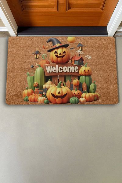 Valerine Life Halloween Pumpkin Welcome Door Mat 45x70cm