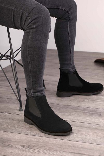 Freemax Unisex Chelsea Boots Garantovaný produkt FM-700-SUE Black