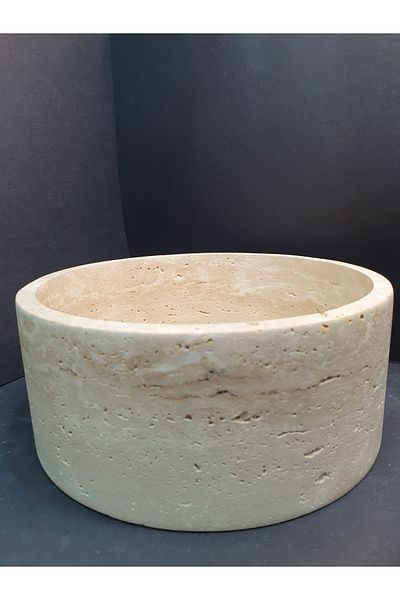 Beta Natural Travertine Stone Bowl/Pot