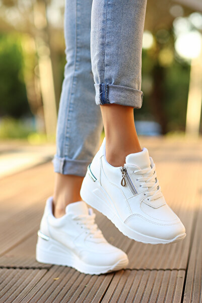 Madam Tarz Pantofi sport damă ocazional cu talpă cu fermoar Felicia