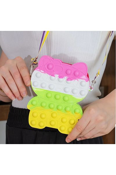 Allbags Geantă de umăr din silicon Hello Kit Popit