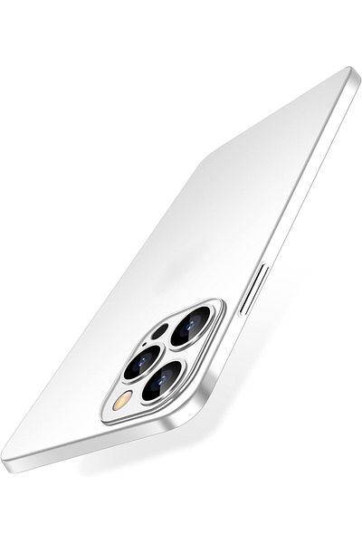 HyperAge حافظة بيضاء رفيعة للغاية متوافقة مع هاتف Iphone 15 Pro Max مع سطح غير لامع لحماية الكاميرا وغطاء بتصميم بسيط