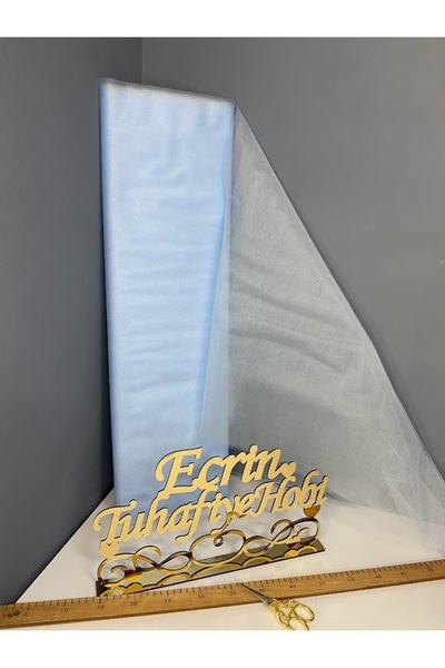 ecrin tuhafiye hobi Bebe Mavi Kristal Tül En 3 Mt Boy 1 Mt