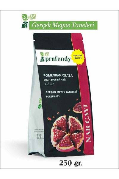 prafendy Pomegranate Tea - Edible Fruit Tea with Natural Pomegranate Particles 250 gr