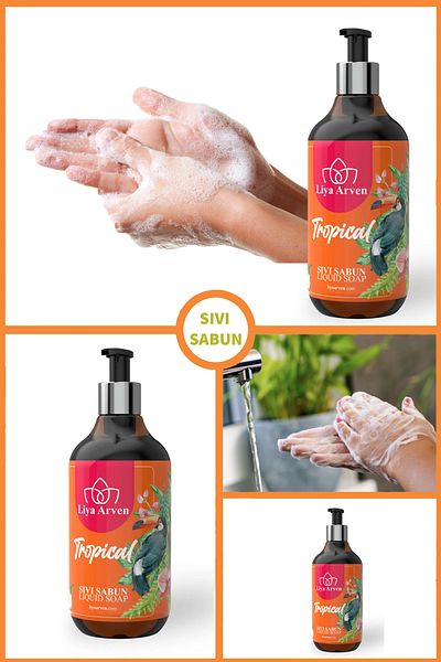 Liya Arven Tropical Fruit Scented Liquid Hand Soap - Tropical- 500 ml