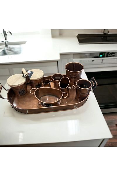 LUCKYHOMES Special Production Decorative Kitchen Set Copper