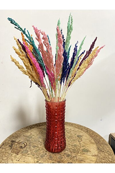 Goya Home Rengarenk Bulgur Otu Buketi - Şoklanmış Kuru Çiçek