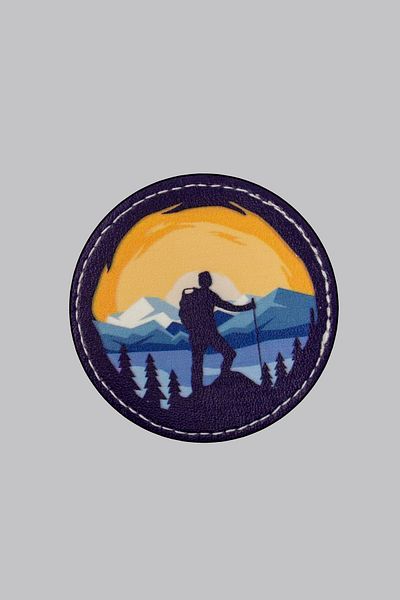 MUCCO Faux Leather Printed Velcro Illustration Arma Figure Sticker -2