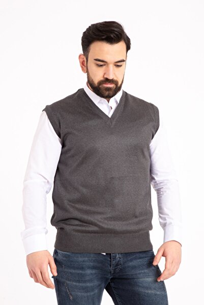 Mutlu City Men's Thin Wool Knitwear Knitted Regular Fit Dad Sweater 5120