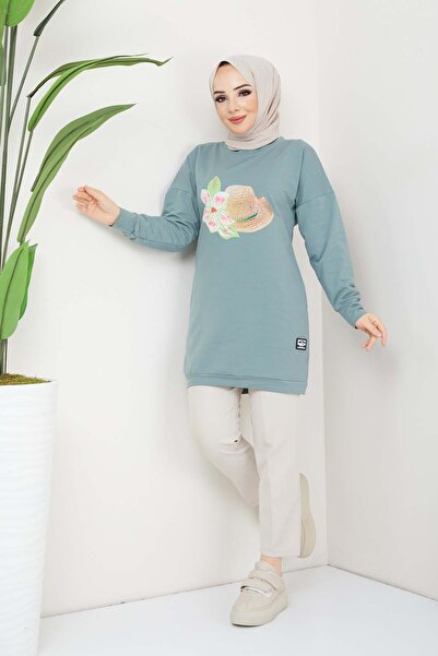 marwella Nergis Tesettür Tünik - Mint Yeşil