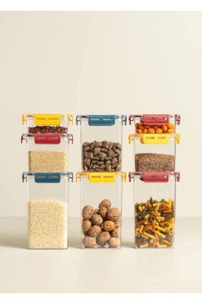 Nesto Home 8-Piece Rectangular Locking Storage Container with Gasket