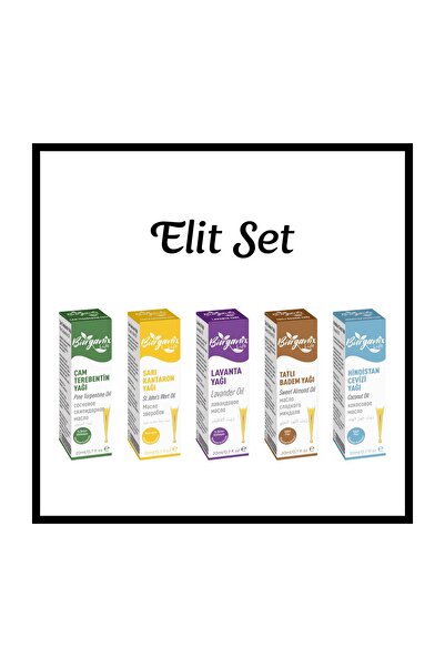 Biorganix Life Elit Yağ Seti(Çam, Sarı Kantaron,Lavanta,Tatlı Badem,Hindistan Cevizi)20 ML 5'li Set Damlalıklı