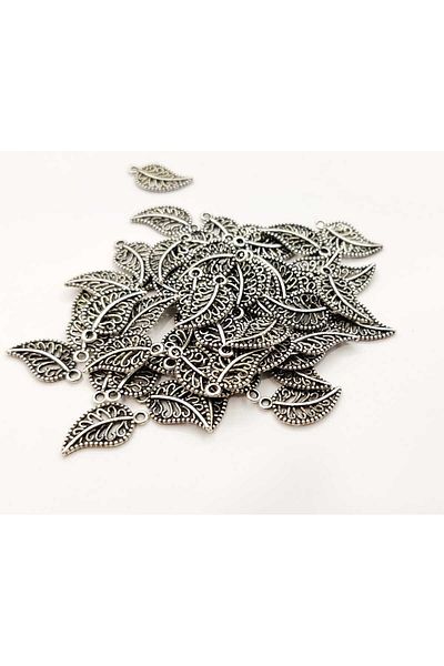 yiğit aksesuar 10 Pieces Leaf Necklace Bracelet Anklet Apparatus Necklace Pendant Jewelry Making Spacer Apparatus