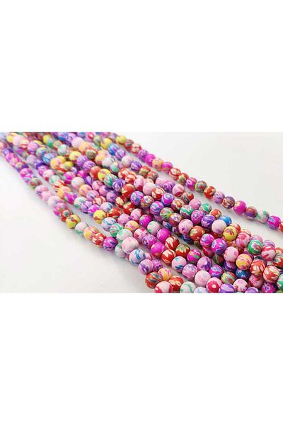 yiğit aksesuar 1 String Patterned Round Intermediate Apparatus/Beads