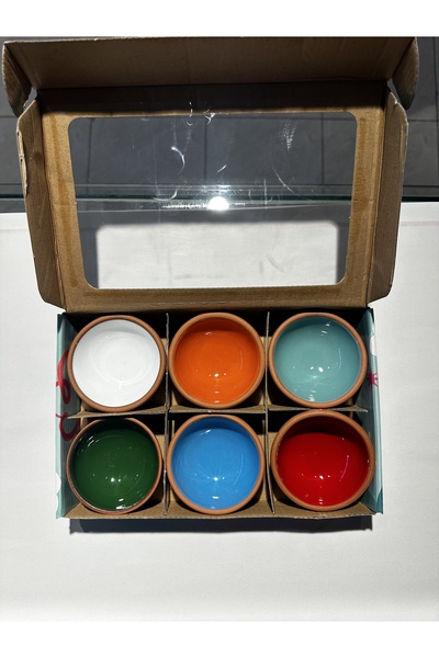 6 lı rengarenk kase set 8 cm