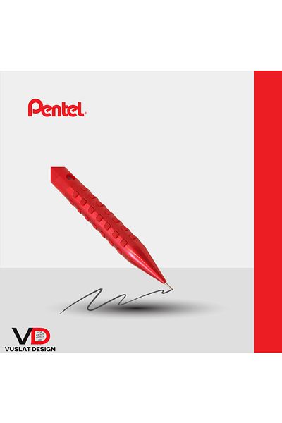 Pentel Smash 0.5 MM Mechanical Drawing Pen Red
