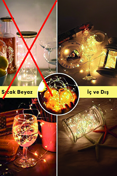 CARNIVAL LAND Led 3 Metre Sarı Renkli Peri Led Işık Bahçe Balkon Ağaç Lambası Aydınlatma Dekorasyon