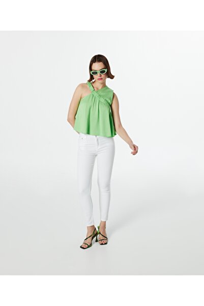 Twist Asymmetrical Sleeve Blouse