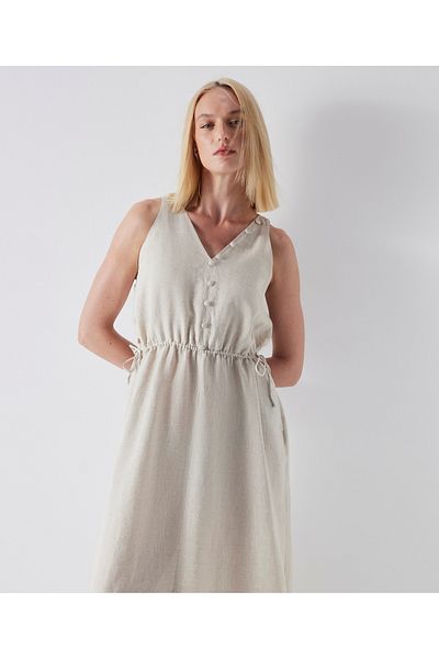 İpekyol Adjustable Waist Linen Dress