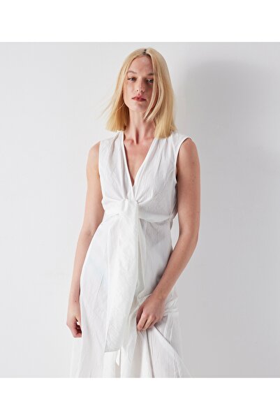 İpekyol Textured Front Tie Dress