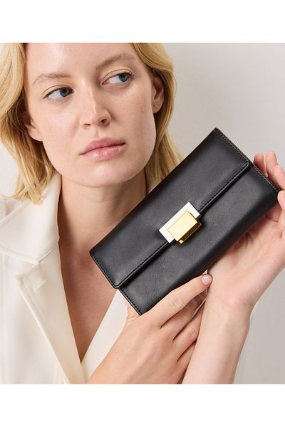 İpekyol Stylish Wallet with Metal Buckle